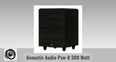 Acoustic Audio Psw-8 300 Watt Down-Firing Powered Subwoofer (Black)