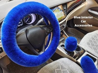 what 4 types of blue interior car accessories?